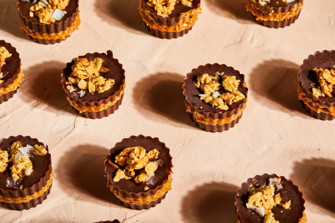 Granola Butter Butter Cup recipe - granola butter enrobed in chocolate