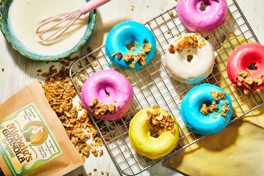 Baked Oatmeal Cookie Doughnuts with Maple Glaze