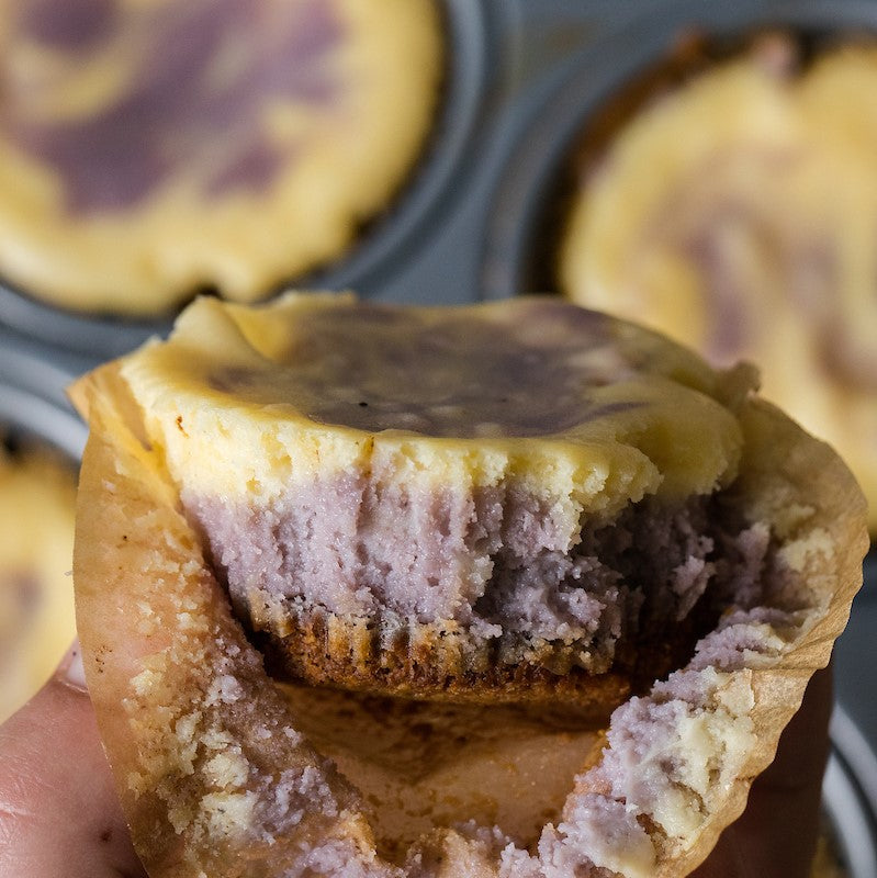 Mini Blueberry Ginger Cheesecakes