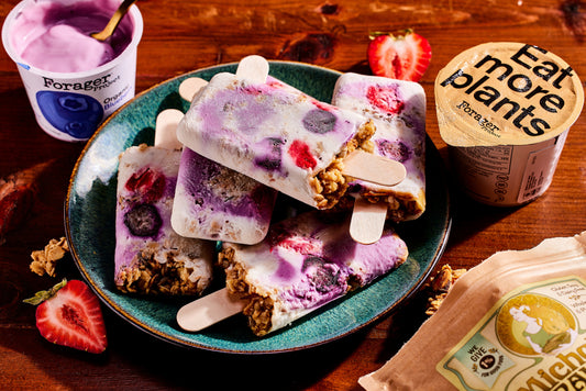 Recipe for breakfast ice pops featuring Michele's Granola and dairy-free yogurt