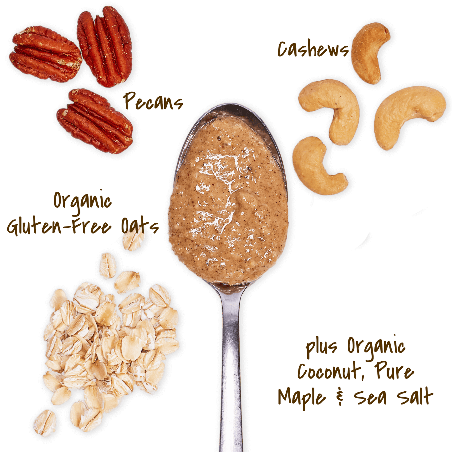 Michele's Maple Pecan Granola Butter, with organic gluten-free oats, pecans, cashews, cocout, pure maple sugar and sea salt