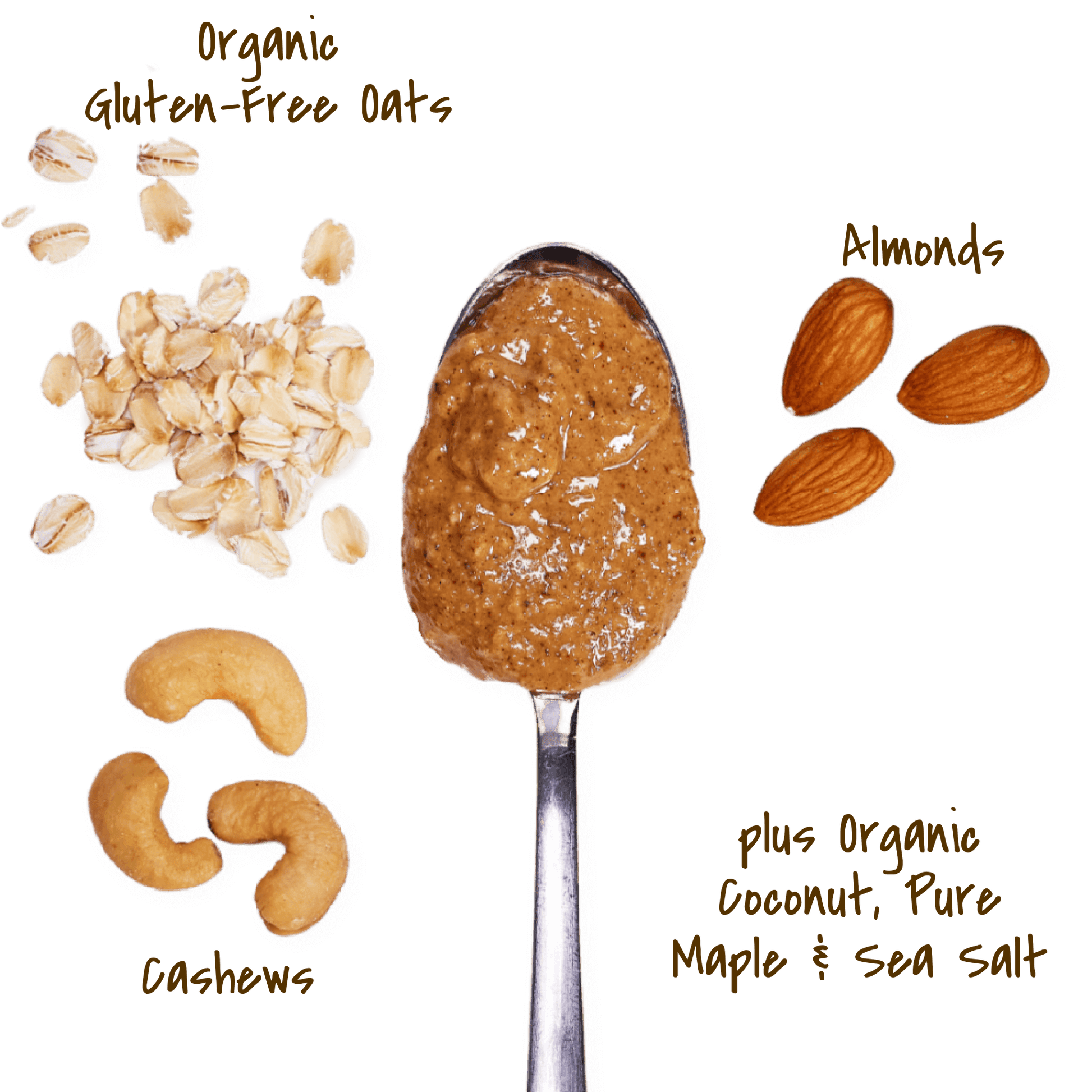 Michele's Original Granola Butter, with organic gluten-free oats, cashews, almonds, cocout, pure maple sugar and sea salt