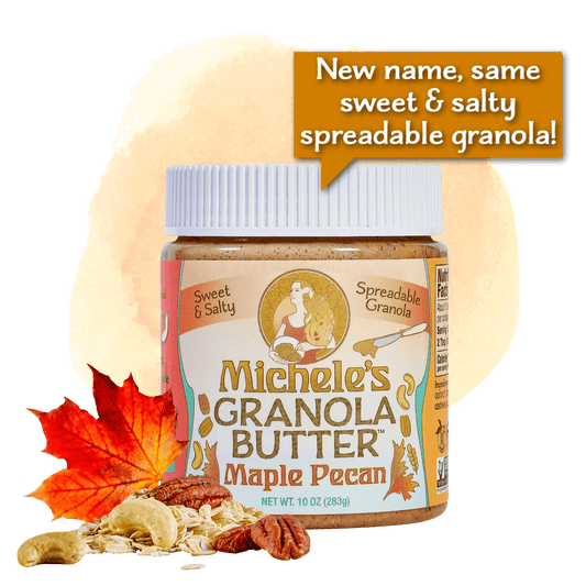 Michele's Maple Pecan Granola Butter 10 ounce jar - granola butter with cashews, pecans and organic oats