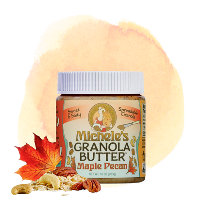 Michele's Maple Pecan Granola Butter 10 ounce jar - granola butter with cashews, pecans and organic oats - vegan, gluten-free