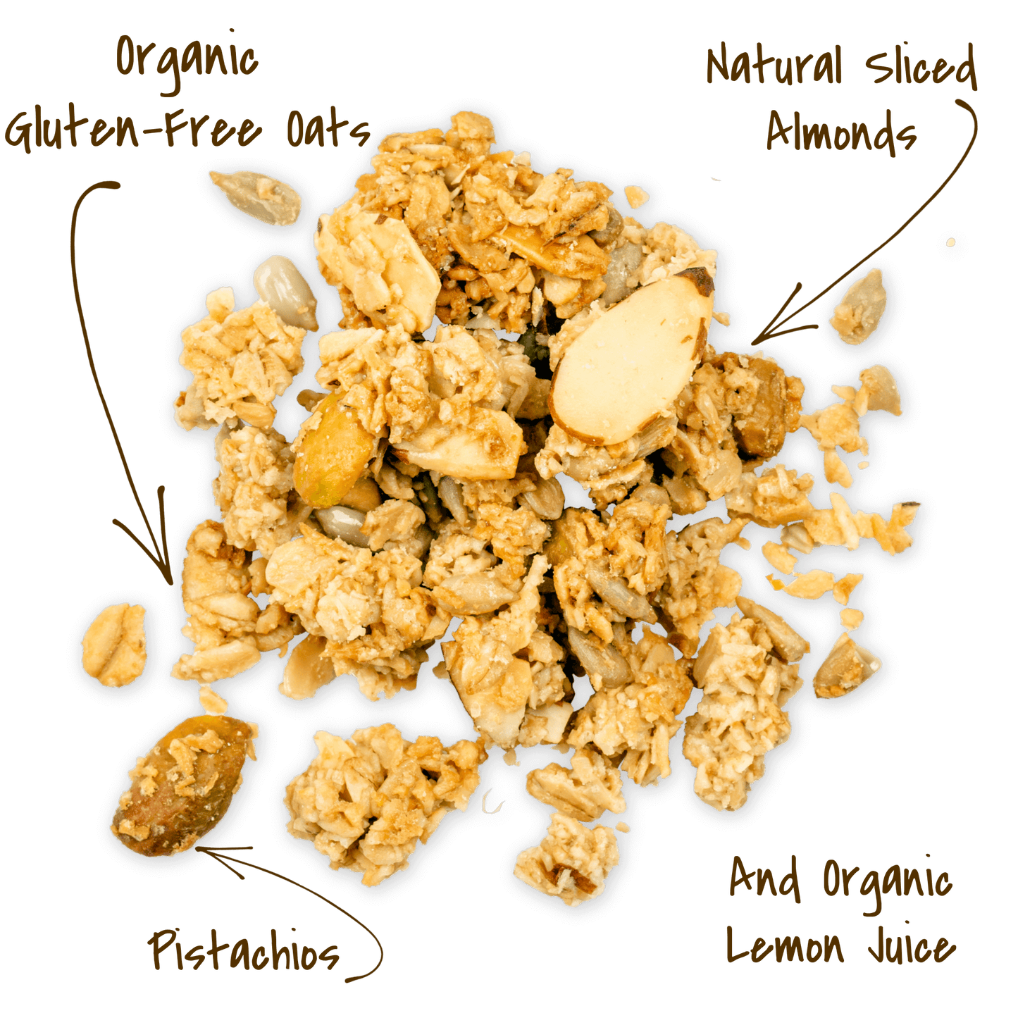 Michele's Lemon Pistachio Granola cluster