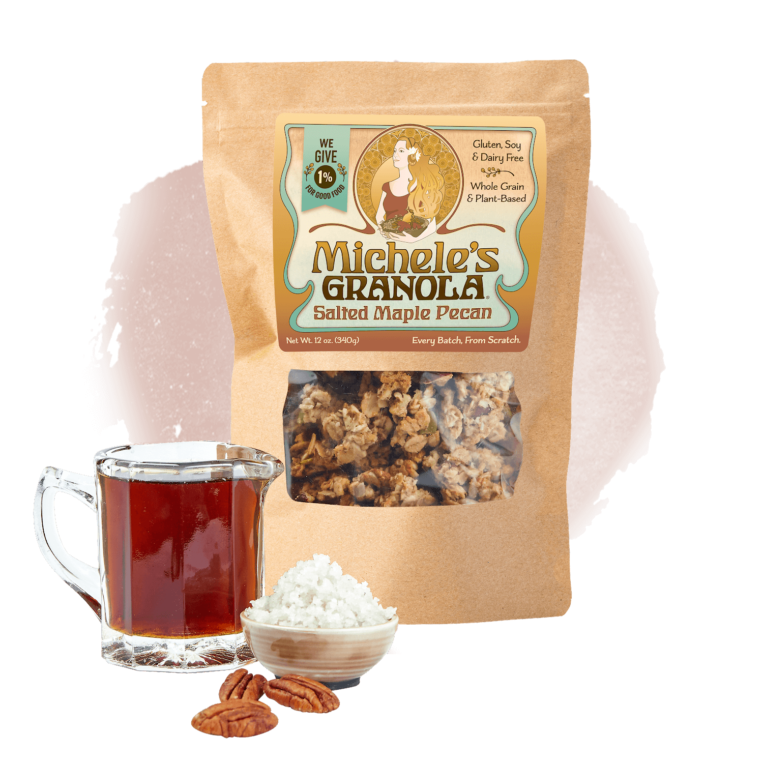 Michele's Salted Maple Pecan Granola 12oz bag